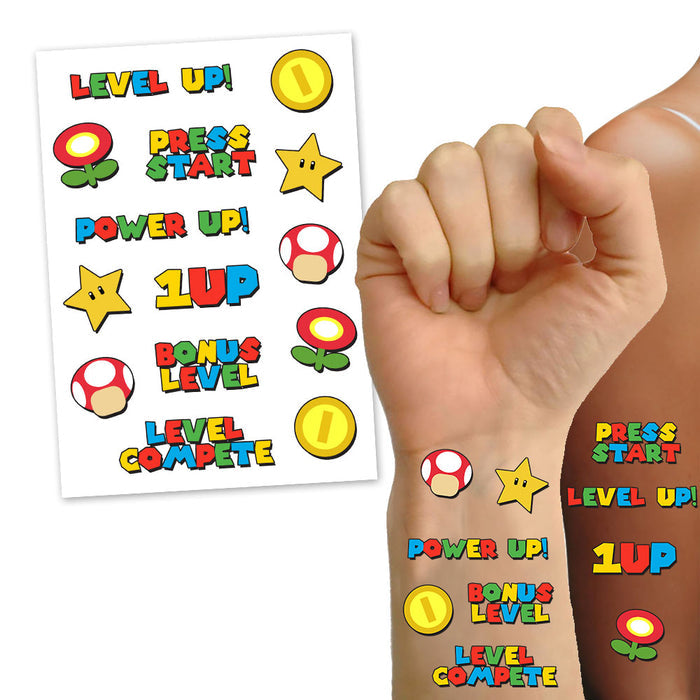Super Plumber Brothers Tattoos - Sheet of 14