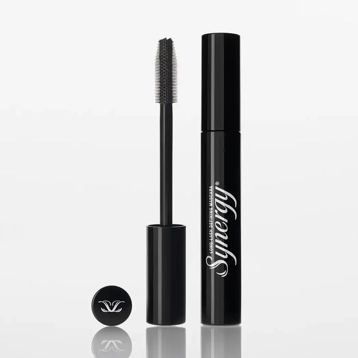 Synergy Long-Lash Defining Mascara with applicator brush and black tube.