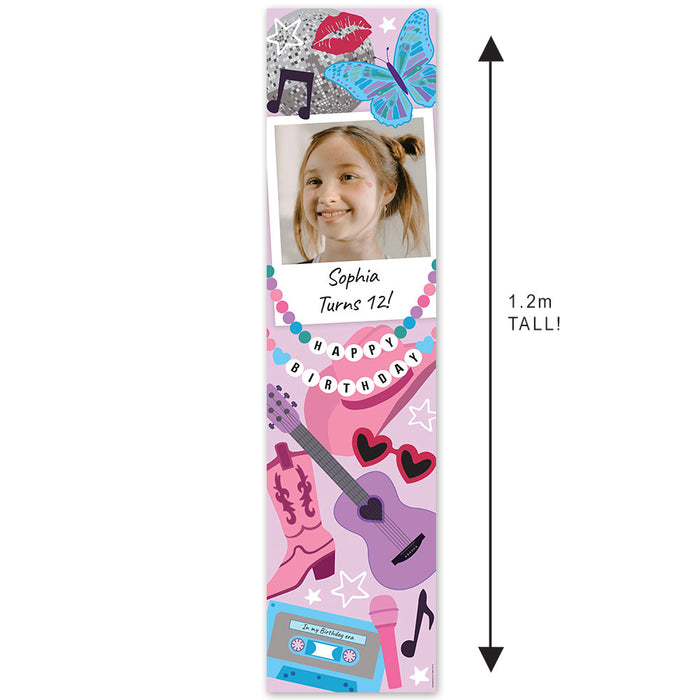 Taylor Party Personalised Polaroid Photo Portrait Banner - 30cm x 120cm