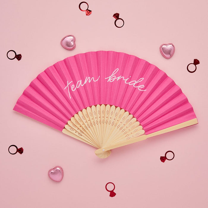 Team Bride Paper Fans - Pack of 4