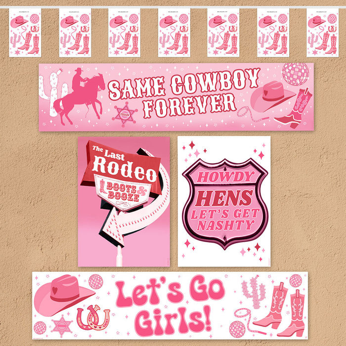 The Last Rodeo Hen Party Paper Decoration Pack