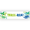 THREE-Rex Paper Banner Decoration - 1.2m