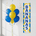 Bananas Banner with balloon bunch