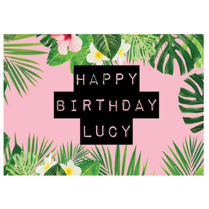 Tropical 'Tropic Like It's Hot' Personalised Poster - A3