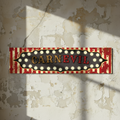 Carnevil Banner on Distressed Cream Wall