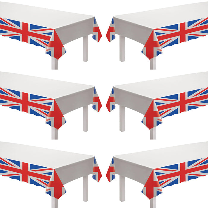 Union Jack Flag Paper Tablecloths - Pack of 12