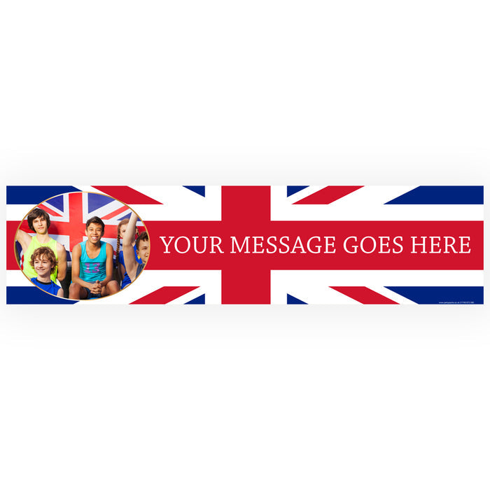 Union Jack Flag Personalised Photo Banner Decoration - 1.2m