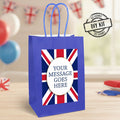 Union Jack Personalised Paper Party Bags - Pack of 12
