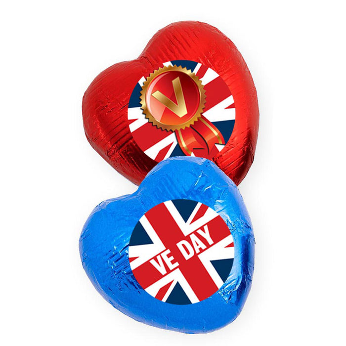 VE Day Heart Chocolates Kit - Pack 24