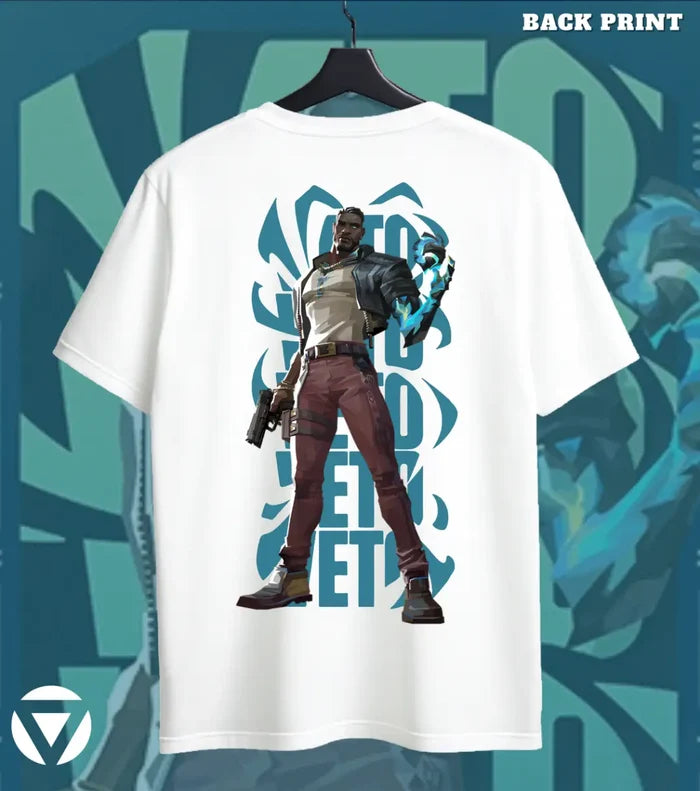 VETO Valorant Agent Graphic Tee - Back (Dual Print) / White / S - Valorant
