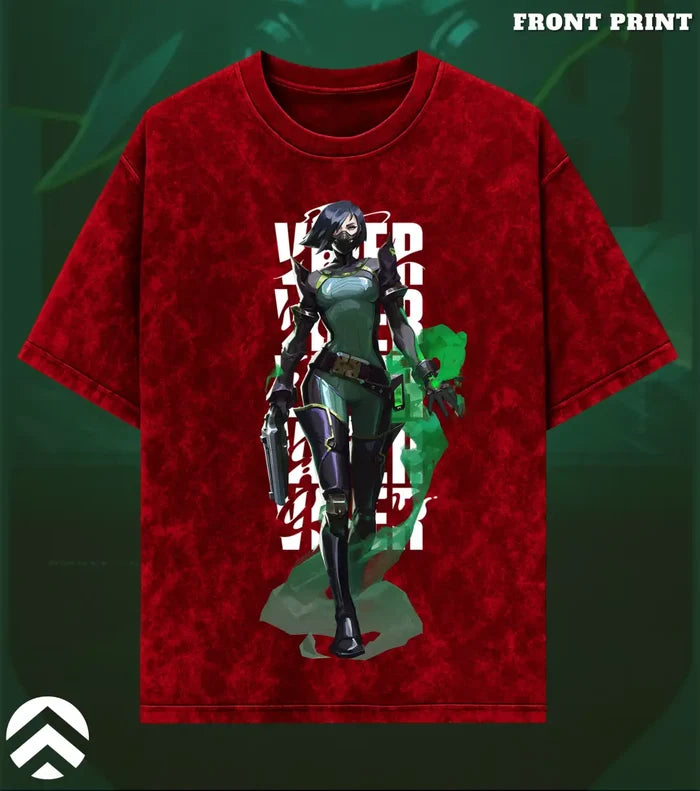 Viper – Toxic Precision Valorant Acid Wash Tee | Bold Gamer Streetwear - Valorant