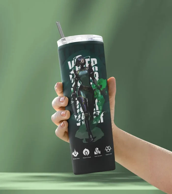 Viper Valorant Tumbler – Toxic Precision | Game-Day Drinkware - Valorant