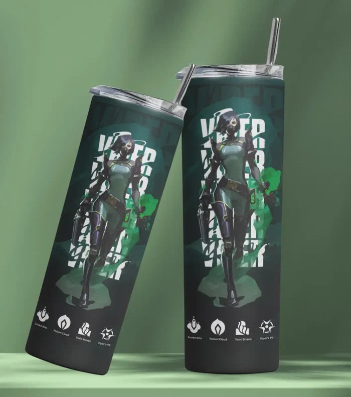 Viper Valorant Tumbler – Toxic Precision | Game-Day Drinkware - Valorant