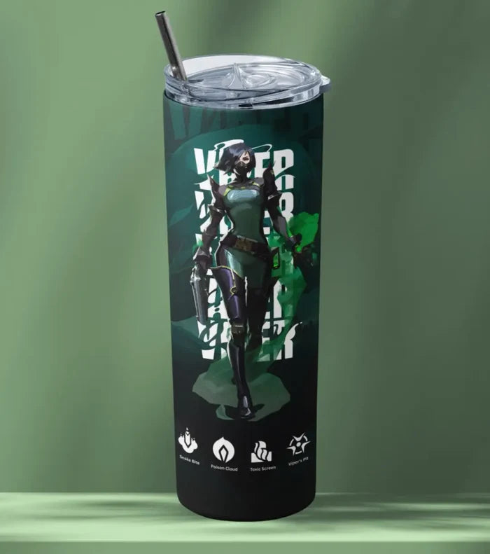 Viper Valorant Tumbler – Toxic Precision | Game-Day Drinkware - Valorant