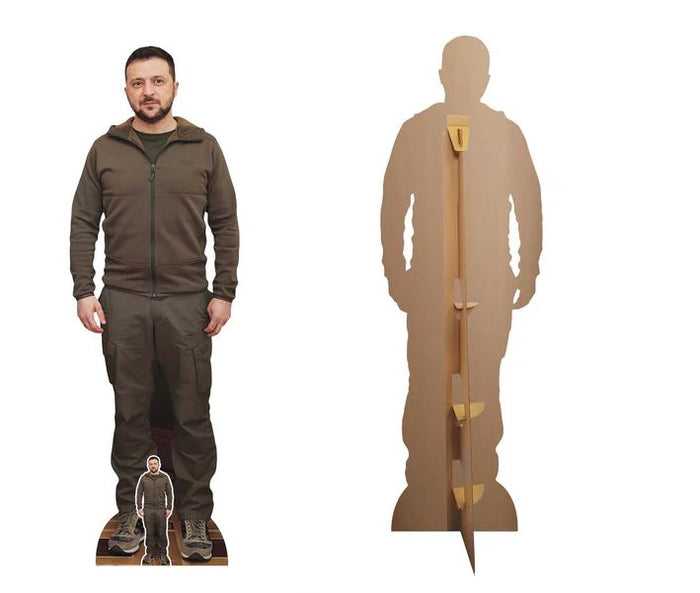 Volodymyr Zelenskyy Ukraine President Lifesize Cutout With FREE Mini Cutout - 1.71m