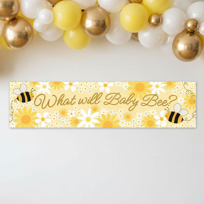 What Will Baby Bee Baby Shower Banner - 120cm x 30cm