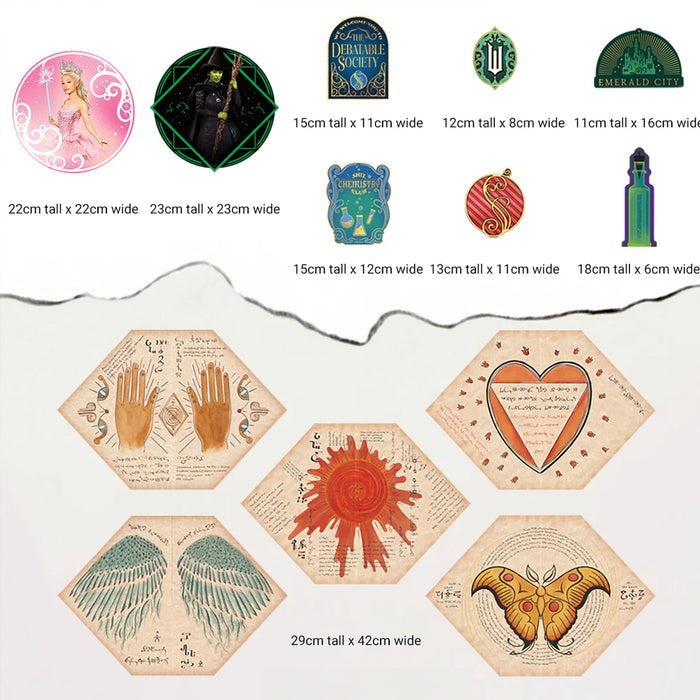 Wicked Movie Card Cutout Decorations - Pack of 13