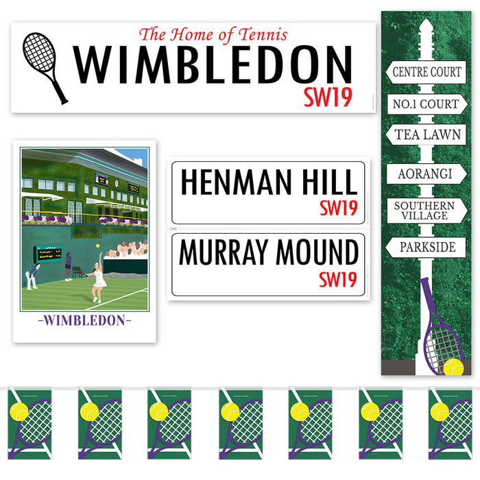 Wimbledon Tennis Paper Decoration Pack