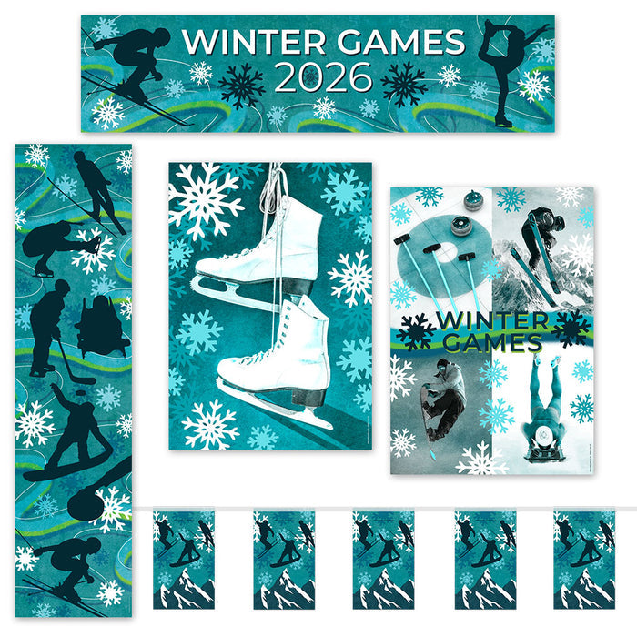 Winter Games 2026 Paper Decoration Pack