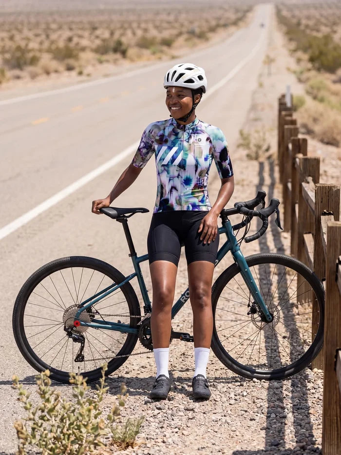 Women's Cycling Jersey Biolume Garden#Type_Glitch Bloom