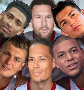 World Football Player Champions Card Masks - Pack of 6