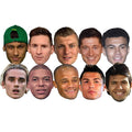 World Football Player Superstars Card Masks - Pack of 10