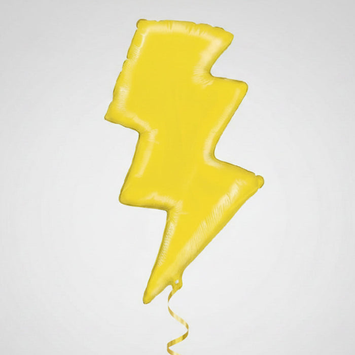 Yellow Lightning Bolt Foil Balloon - 36"