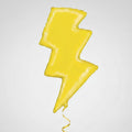 Yellow Lightning Bolt Foil Balloon - 36"
