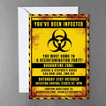 Zombie Apocalypse Personalised Halloween Party Invitation - Pack of 16